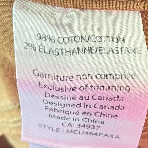 MAX COCOS MUSTARD YELLOW STRAIGHT LEG STRETCH JEANS SIZE 16 - Picture 2 of 9